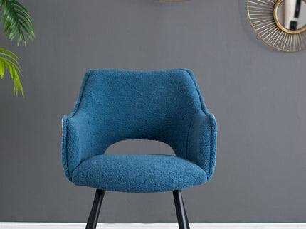 Side Chair, Living Room Bedroom Kitchen Vanity Accent Chair (Set of 2) - Blue