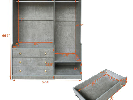 Open Wardrobe Storage For Bedroom