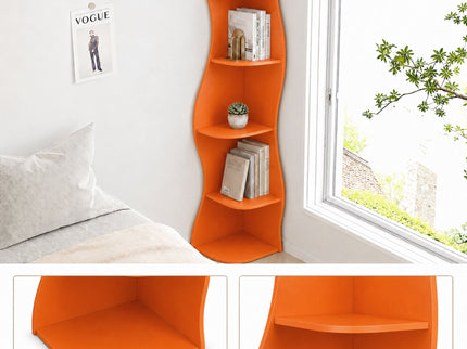 5 Tier S - Shaped Corner Shelf For Living Room