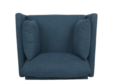 Luminate - Upholstered Fabric Club Chair With Tapered Legs And 2 Accent Pillows