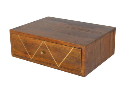 Floating Bedside Table - Chestnut