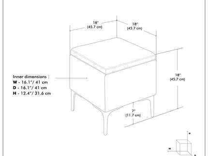 Natasha - Multifunctional Storage Ottoman With Tray