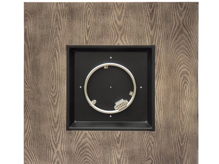 Wellington Square Iron Fire Pit With Wood Pattern Design And 50, 000 Btu Output