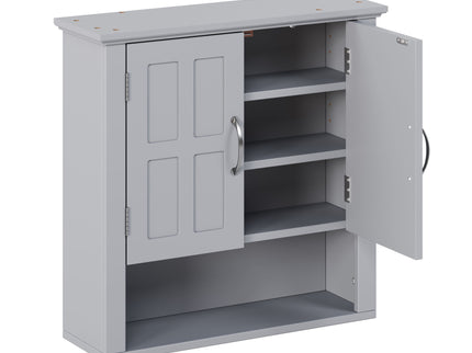 Multi Functional Wall Mounted Cabinet With Adjustable Shelves For Bathroom