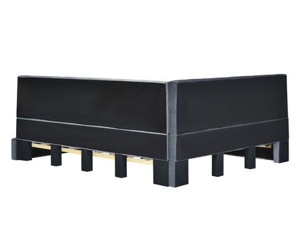 Full Size Upholstered Classic Mid Century Modern Daybed / Sofa Bed Frame, Elegant Design - Gray