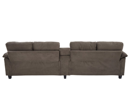 Modern U-Shaped Sectional Sofa With Storage Ottomans