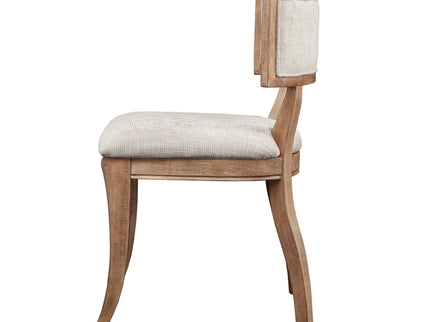 Classic Dining Chair With Curved Back (Set of 2) - Beige / Light Natural