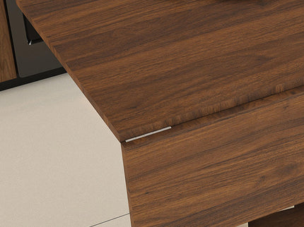 Multi Functional Folding Table With Storage Shelves And Wheels