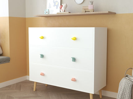 3 Drawer Dresser, Storage Cabinet With Anti Tip Safety