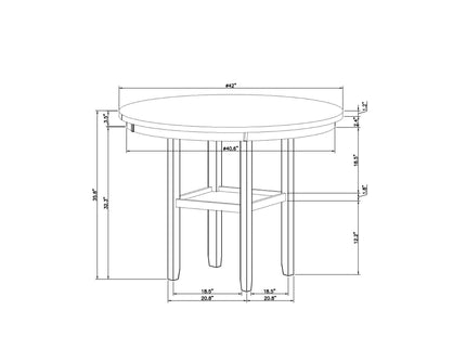 Greta - Bar Table - Antique White