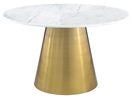 Earline - Round Dining Table - White Marble