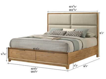 Contemporary Storage Platform Bed With Ultra Plush Headboard