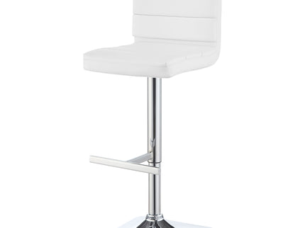 Fresco - Upholstered Adjustable Bar Stool (Set of 2) - White