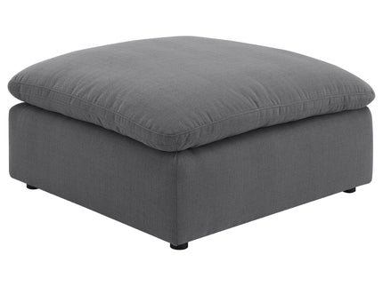 6 Piece Upholstered Modular Sectional Sofa With Reversible Cushions And Ottoman - Charcoal