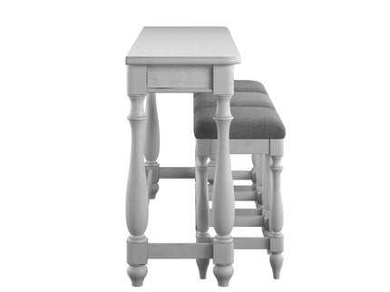 Sofa Table With 3 Stools - Gray