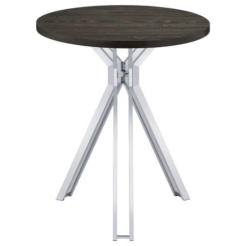Edgerton - Round Height Bistro Bar Table - Dark Oak