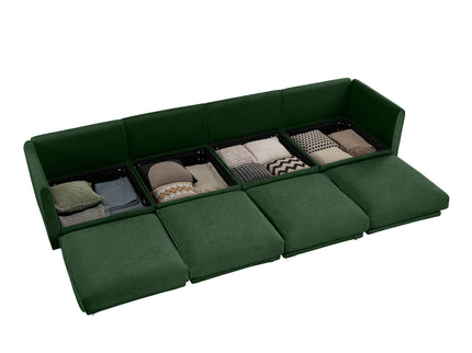 Stylish Sofa With Storage Seat And Cylindrical Backrest