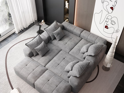 Modern Oversized Diy Combination Modular Sectional Sofa With Pillows