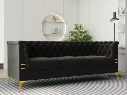 Luxurious Sofa With Legs, Modern Chesterfield Design, Tufted Upholstery, 3 Seat Couch For Living Room And Office