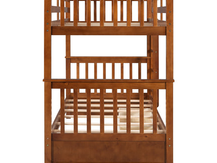 Bunk Bed With Ladders And 2 Storage Drawers
