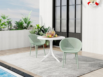 2 Piece Durable Single Chair With Hollow Out Design