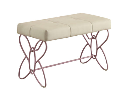 Priya II - Synthetic Leather Purple Bench - Purple / White