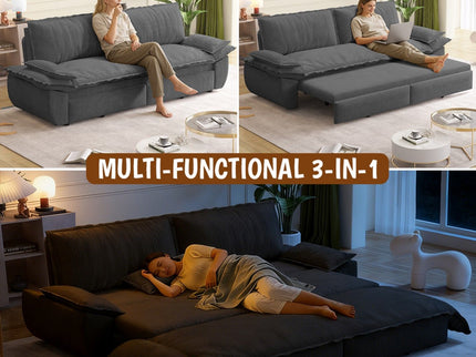 Pull Out 3-In-1 Convertible Sleeper Sofa