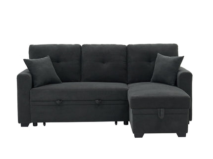 Sleeper Sectional With Pull Out Bed, Reversible Chaise