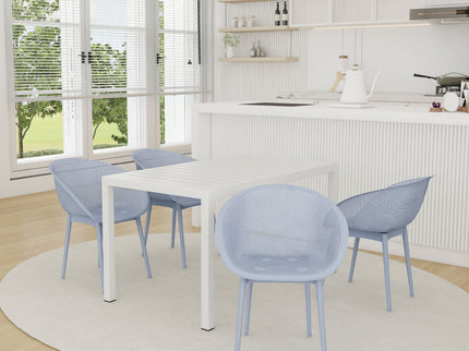 2 Piece Durable Single Chair With Hollow Out Design
