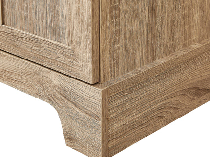 Storage Cabinet With Adjustable Shelves, 2 Doors, Rectangle Design For Bathroom