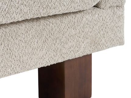 Modern Loveseat Sofa, 2 Seater With Square Arms For Living Room