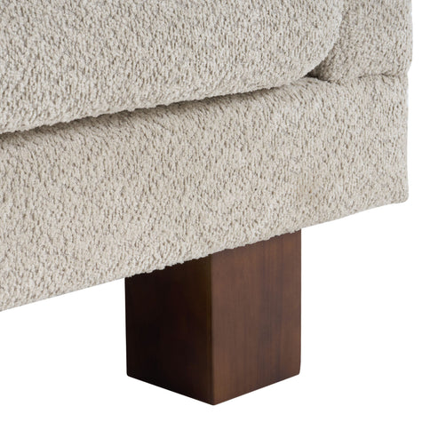 Modern Loveseat Sofa, 2 Seater With Square Arms For Living Room