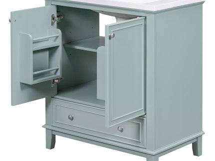 Modern Bathroom Vanity With Sink Combo, Multi Functional Cabinet With Doors And Drawer