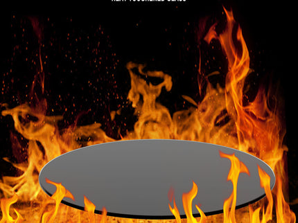36" Round Tempered Glass Table Top Black Glass 1 / 4" Thick Round Polished Edge - Black