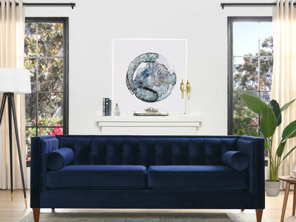 Jack - Modern Tuxedo Tufted Sofa - Navy Blue