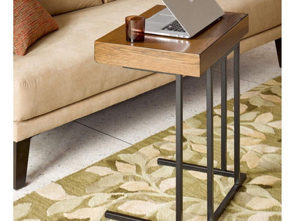 Wynn - Pull Up Table With Storage Compartment - Pecan