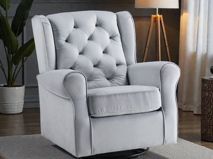 Glider Chair With Swivel - Gray