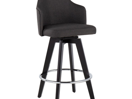 Ahoy - Contemporary Fixed Height Counter Stool With Round Footrest (Set of 2)
