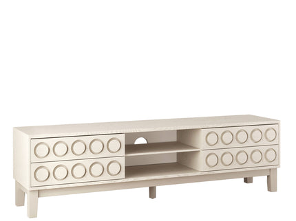 Media Console With 4 Drawers And Cable Management