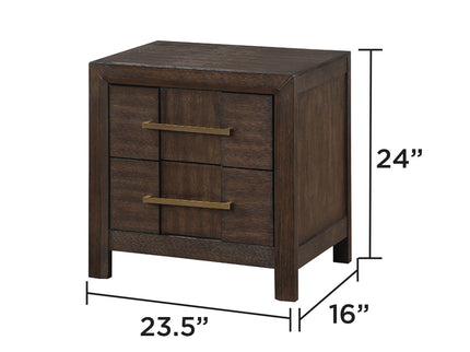 Kenzo - 2 Drawer Nightstand - Walnut