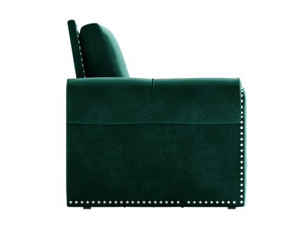 3 In 1 Convertible Sleeper Sofa With Nailhead Trim & Rolled Arm