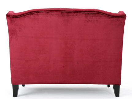 Nurturing - Upholstered Loveseat With Wing Back And Diamond Tufting