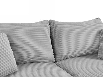 Modern Style Loveseat Sofa Sectional Sofa Couch With Storage Space, A Movable Ottoman, Two USB Ports, Two Cup Holders, A Phone Holder For Living Room