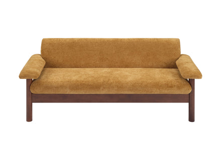 Sofa With Pillow Top Arms, Single Cushion Couch For Living Room - Yellow