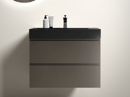 Alice - Bathroom Vanity With Sink, Large Storage Wall Mounted Floating Bathroom Vanity For Modern Bathroom, One-Piece Sink Basin Without Drain And Faucet
