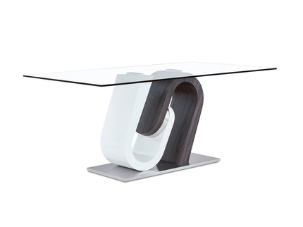 Anne - Dining Table - White / Gray