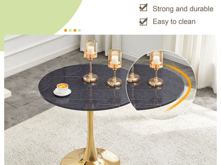 Round Dining Table & Thickened Top For Kitchen