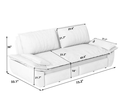 Queen Pull Out Bed, 3 In 1 Convertible Sleeper Sofa