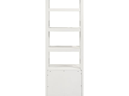 Delaney - 4 Shelf Bookcase With Top Storage Tower - White