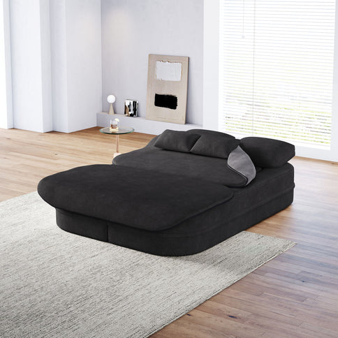 2 In 1 Foldable Sofa Bed With Multi Functional Blanket, Floor Lounge Sofa
